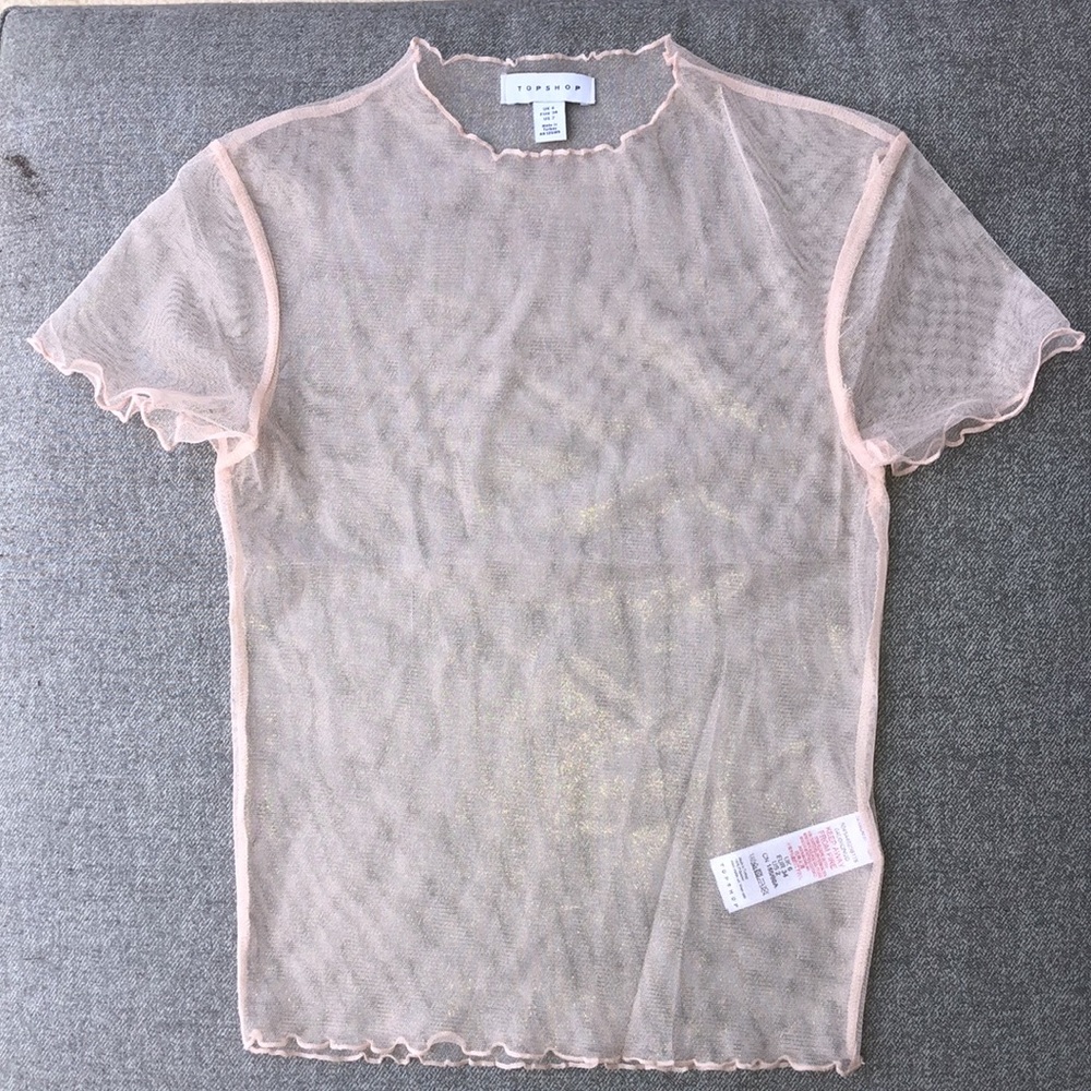 NWOT! - TOPSHOP Mesh Short Sleeve Tee